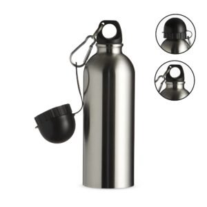 SQUEEZE INOX 500ML C/ BICO E MOSQUETÃO